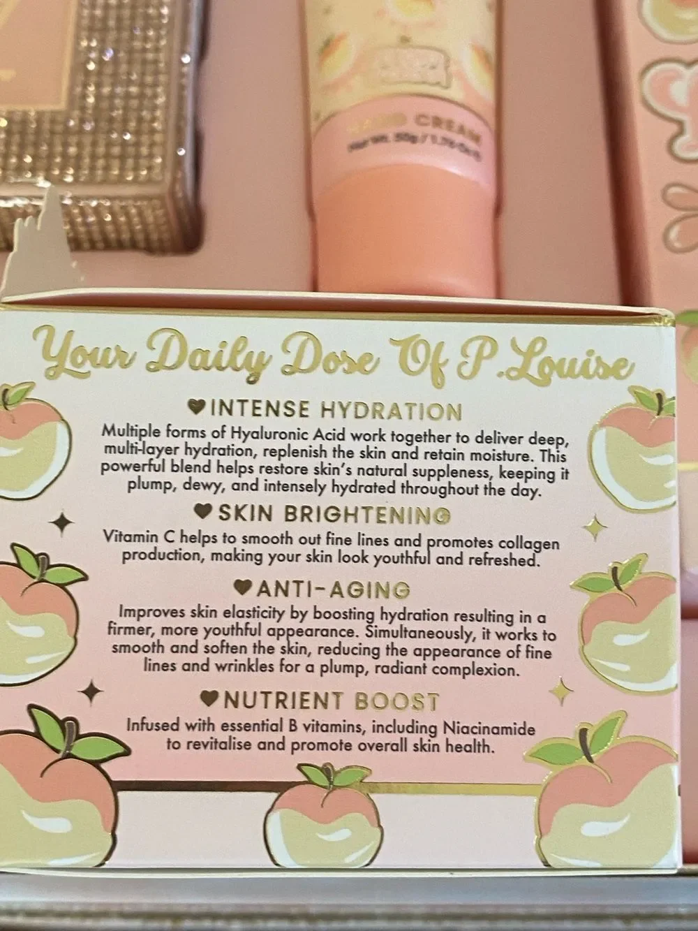 P Louise Peaches & Dreamy Full Size Product Beauty Box NIB